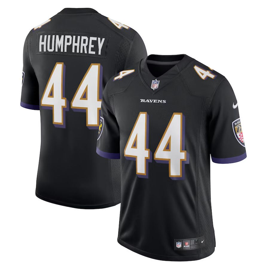 Men Baltimore Ravens 44 Marlon Humphrey Nike Black Vapor Limited NFL Jersey